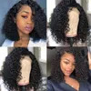 Wholesale100% Brazilian Hair Short Bob Curly Remy HD Transparent Lace Front Human Hair Wig