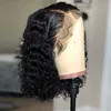 Wholesale100% Brazilian Hair Short Bob Curly Remy HD Transparent Lace Front Human Hair Wig
