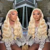 Wholesale Brazilian Blonde 613 Lace Frontal 13X4 Transparent Human Hair Hand Made Wigs