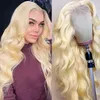 Wholesale Brazilian Blonde 613 Lace Frontal 13X4 Transparent Human Hair Hand Made Wigs