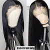 HD Transparent Glueless13X4 Front 100% Human Hair Remy Brazilian Preplucked Straight Lace Wigs