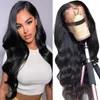 Body Wave Human Hair Unprocessed Natural Black Brazilian 13*4 Lace Front Wig