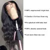 Pre Plucked Unprocessed Body Wave Brazilian Human Hair Glueless Lace Wig