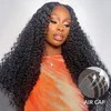 Wholesale Kinky Curly Wear Go Glueless Air Cap Remy Human Hair Wigs
