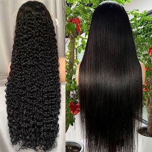 Brazilian Transparent Lace Front Straight Weave Curly Virgin Glueless Human Hair Wig
