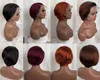 Remy Hair Black Pixie Cut Short Wig Pixie 100% Human Hair Wig