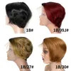 13*1 Cut Short Curly Lace Wig Short Pixie 100% Human Hair Wig