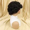 Full Machine Made Brazilian Indian Human Hair 8-Inch Pixie Cut Wig