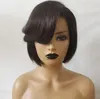 13*1 Cut Pixie Wig Brazilian Indian Human Hair T Part Lace Wig