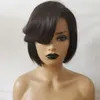 13*1 Cut Pixie Wig Brazilian Indian Human Hair T Part Lace Wig