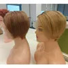 Short Pixie Cut Lace Front Human Hair Brazilian 13*1 T Part Wig
