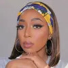Highlight Brazilian Headband Bone Straight Bob Wig Brown Colored Human Hair Wigs