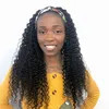 Wholesale Curly Wig Black Women Remy Human Hair Headband Wig