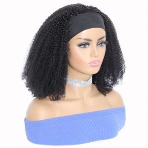 Wholesale Brazilian Kinky Straight Deep Wave Virgin Human Hair Headband Wigs