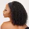 2024 Factory Wholesale Headband Kinky Curly Human Hair Wig for Women