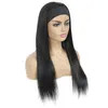 Straight Headband Wigs Human Hair Full Machine Made Wig Brazilian Wig