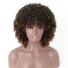 Wholesale Brazilian Black Natural Afro Kinky Curly Machined Human Hair Wig