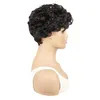 Short Wigs Women Natural Wavy Wigs for Black Women Heat Resistant Fiber Synthetic Hair Wig Pixie Cut Wig with Bangs American African Wig