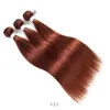 Straight Brazilian Burgundy Red Blonde Brown Color Remy Weaving Bundles