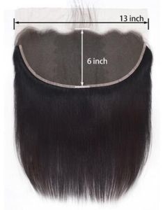 Top Quality Natural Black Swiss Lace Brazilian Hair Lace Closure 100% Virgin Human Silk Straight 13X6 Hair Lace Frontals for Black Women Hair Extensions