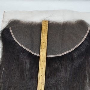 13X6 Transparent Lace Front Frontal Human Hair Brazilian Straight Lace Frontal Closure Pre Plucked Remy Free Part Lace Frontal