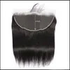 13X6 Transparent Lace Frontal Human Hair Brazilian Straight Lace Frontal Closure