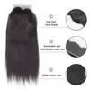Brazilian Raw Virgin Straight Human Hair 13X6 HD Transparent Lace Frontal Closure