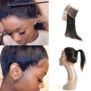 Wholesale Brazilian Virgin 100% Human 360 Straight Lace Frontal with Baby Hair