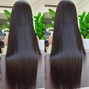 Vietnamese Virgin Raw Hair Vendors Straight Glueless Human Hair Lace Front Wigs